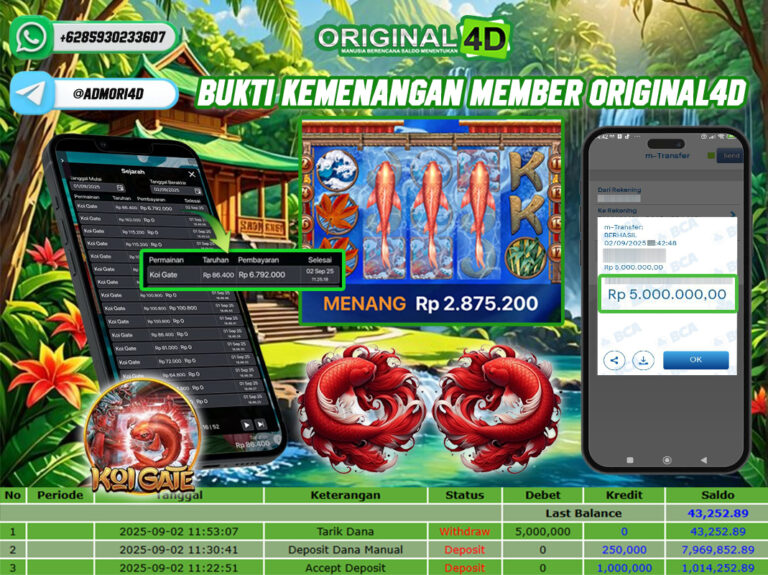 Bukti Kemenangan Big Win Original4D